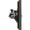 Двойная розетка TV+RJ45 IEK FORTEPIANO категория 5E FP336 серый FP-AK20-1-K03