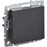 Выключатель 1-клавишный проходной IEK BRITE 10А ВС10-1-6-БрЧ черный - BR-V12-0-10-K02